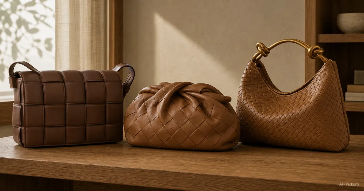 Three Bottega Veneta Intrecciato Bags — Cassette, Pouch, Andiamo